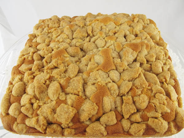 Crumb cake baked