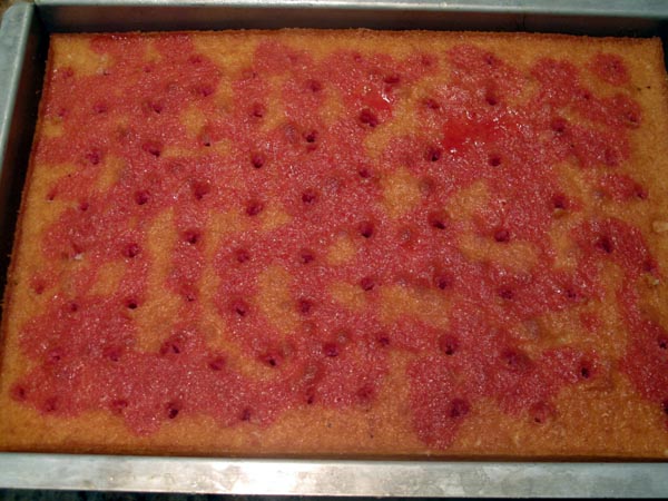 Poke cake holes