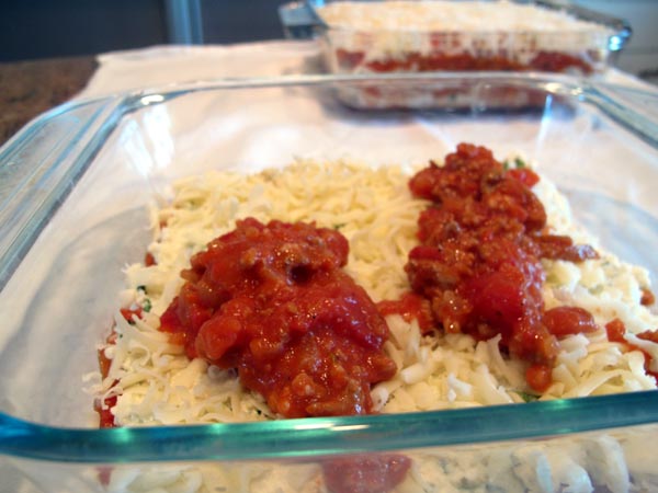 Lasagna sprinkle sauce