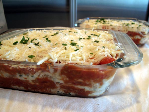 Lasagna assembled