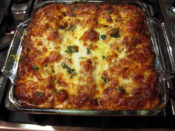 Lasagna baked