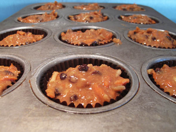 Carrot muffins batter