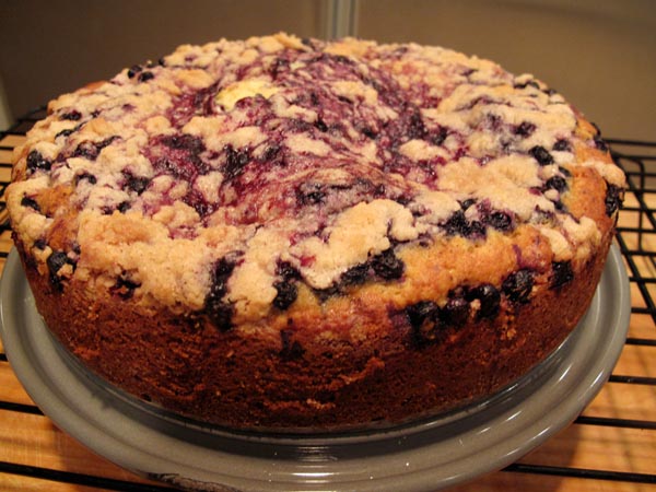 Blueberry buckle baked