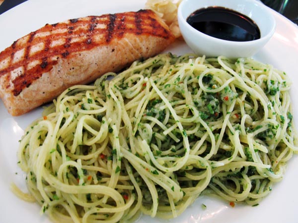 Salmon Ginger Spaghetti