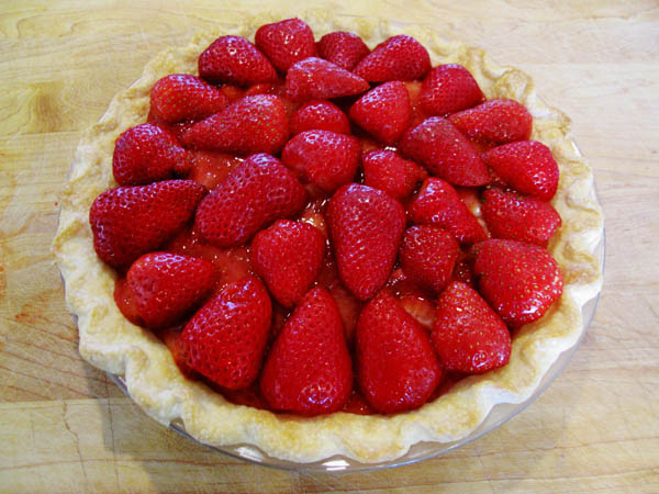 Strawberry pie unglazed
