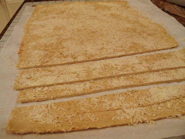 Parmesan cheese straws dough