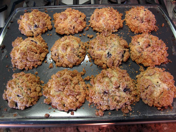 Blueberry Streusel Muffins baked