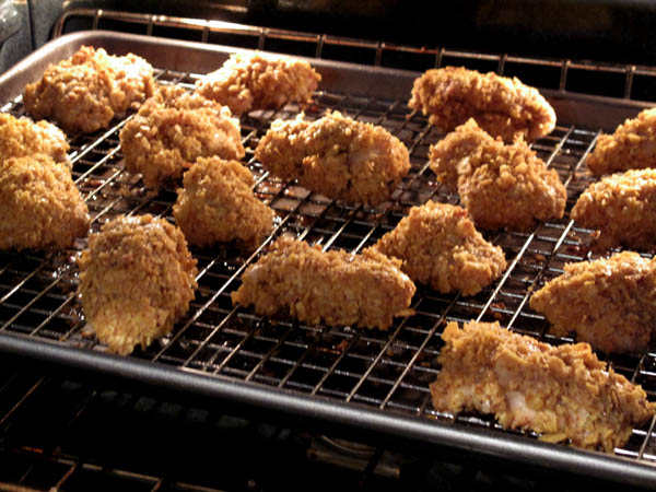 Chicken taco nuggets baking