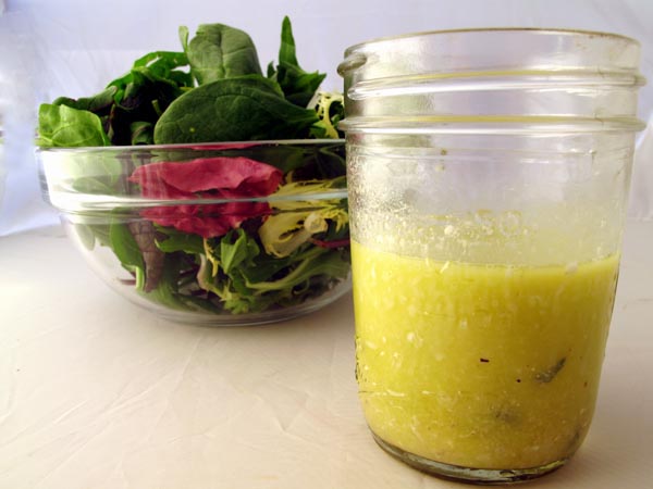 Greens and vinaigrette