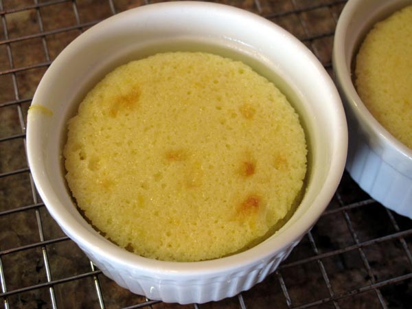 Lemon pudding cake baked