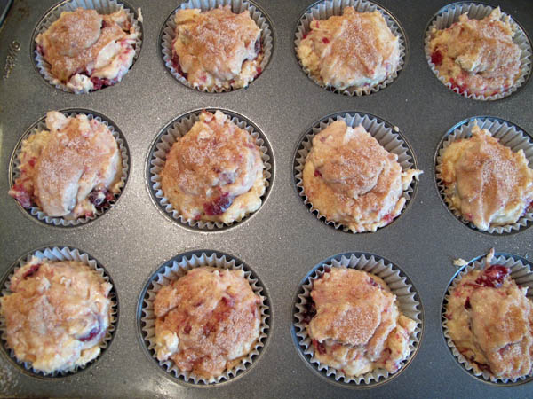 Easy Whole Cranberry Sauce Muffins prebake