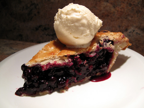 Blueberry pie slice