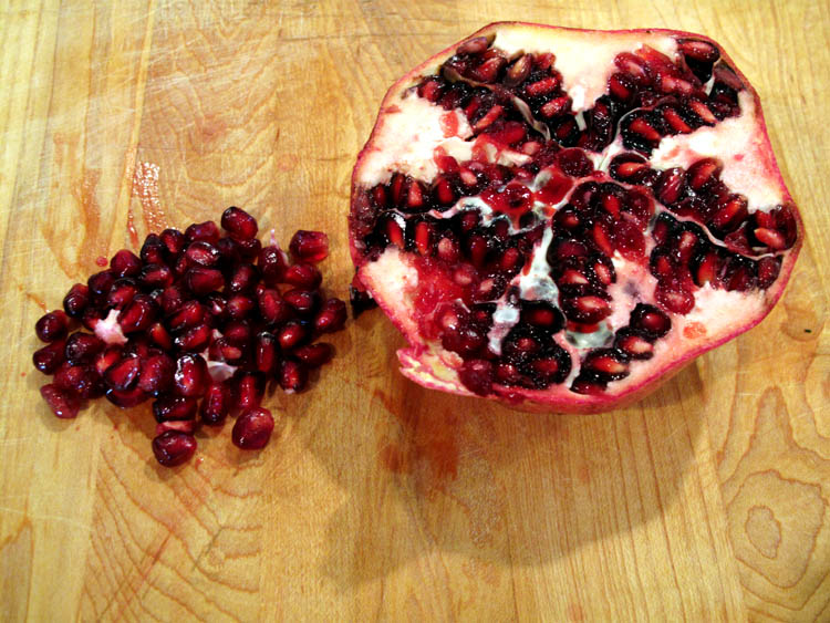 Holiday Fruit Filled Guacamole pomegranate