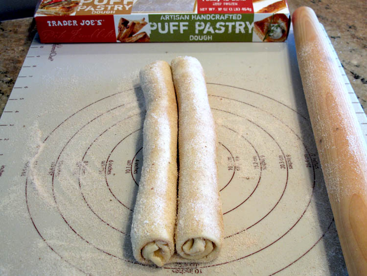 Palmiers rolled pastry