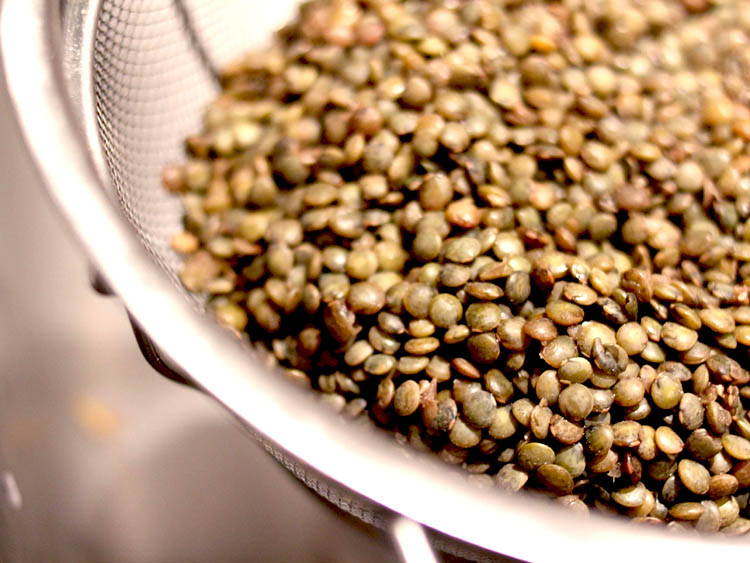 Rinsed lentils