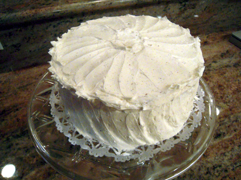Devils food cake vanilla buttercream