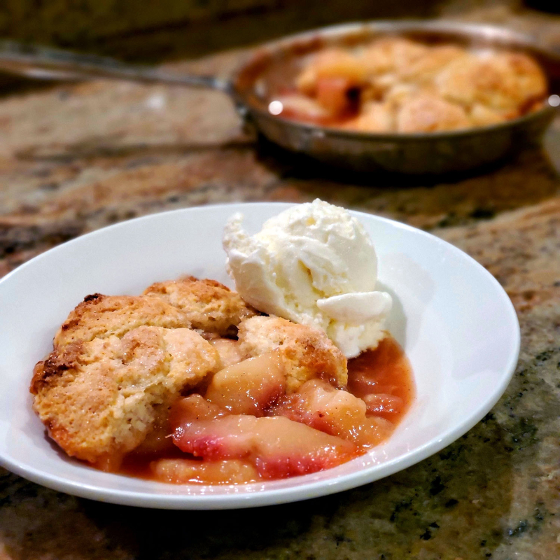 Fresh Peach Cobbler for Two serving