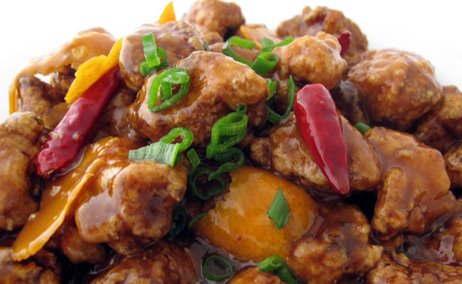 Crispy orange chicken