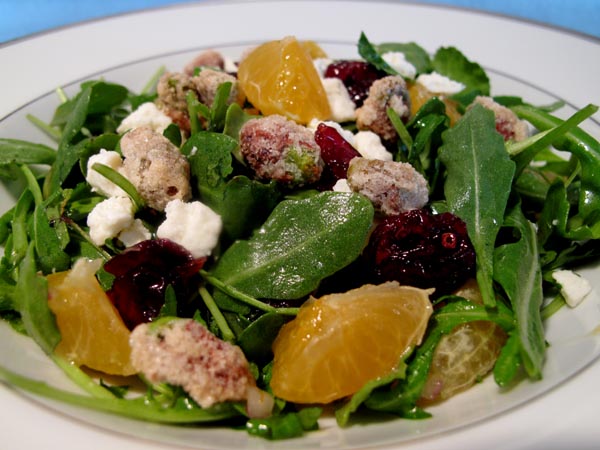Clementine Pistacho Arugula Salad