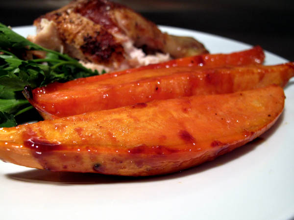 Glazed sweet potatoes