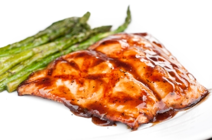 Glazed salmon