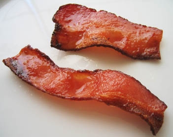 Glazed bacon