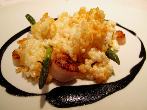 Arola Baby scallops with creamy rice