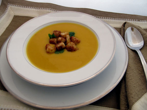 Butternut squash soup bowl