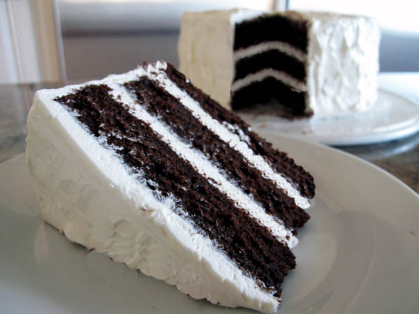 Triple Layer Chocolate Cake slice