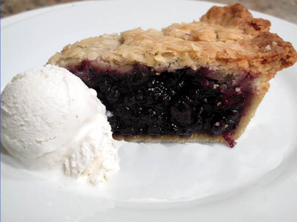 Make Ahead Blueberry Pie slice