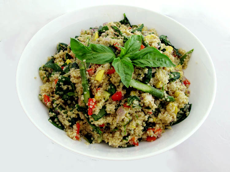 Spring vegetables with quinoa