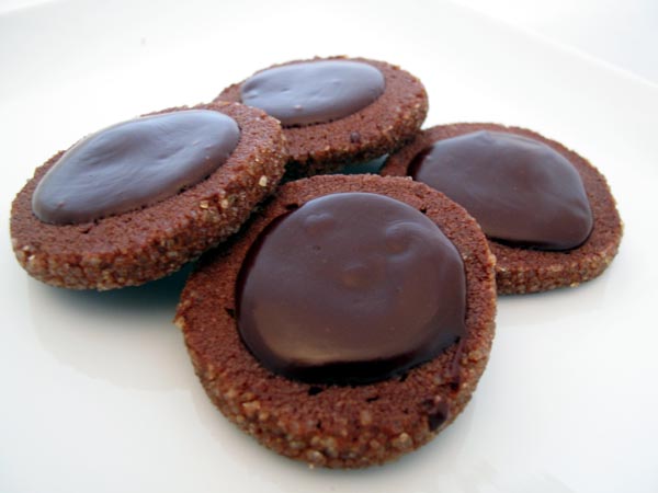 Dark Chocolate Glazed Butter Cookies