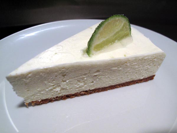 Creamy lime cheesecake slice