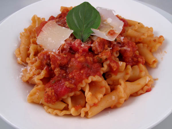 Turkey Tomatoe Sauce Campanelle