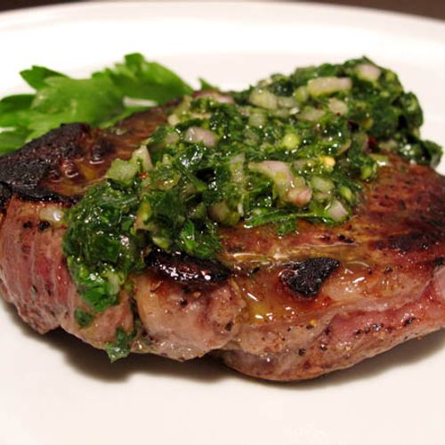 Pan Seared Filet Mignon Chimichurri Sauce