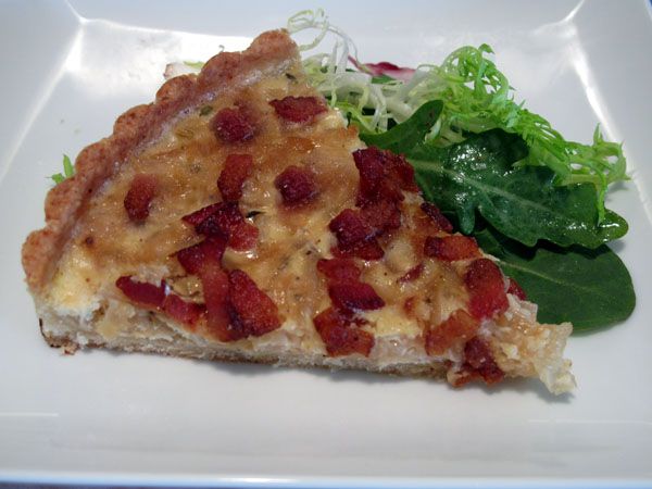 Onion tart slice
