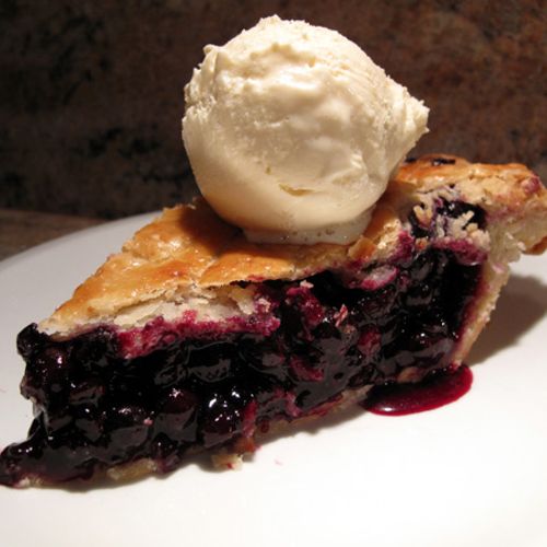 Blueberry pie slice
