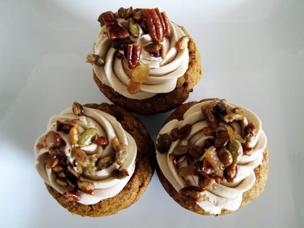 Pumpkin Cupcakes Caramel Buttercream