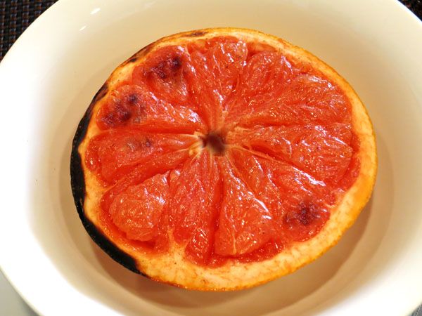 Broiled grapefruit