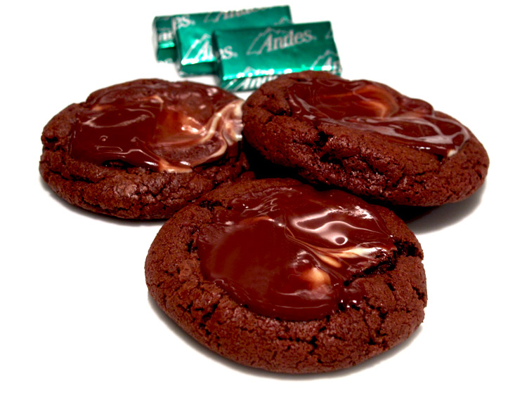 Andes Mint Chocolate Brownie Cookies