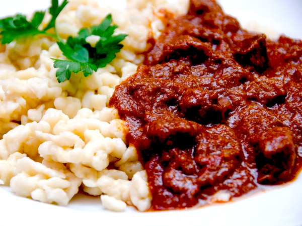 Goulash with spaetzle
