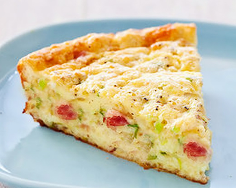 Veggie Impossible pie Red Pepper Scallions