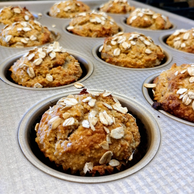 Gluten Free Banana Almond Flour Muffins pan1