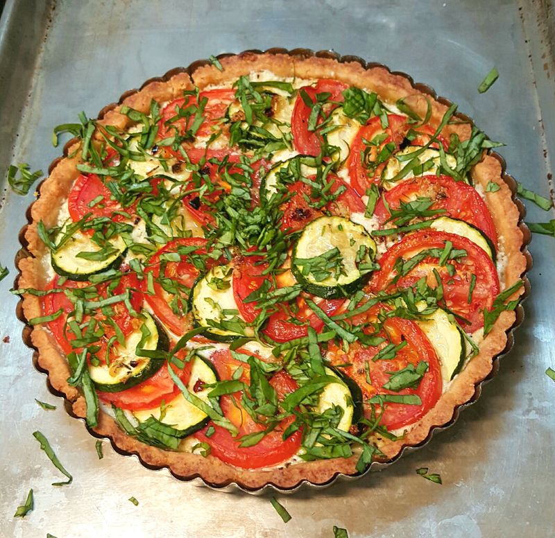 Tomato Zucchini Tart baked