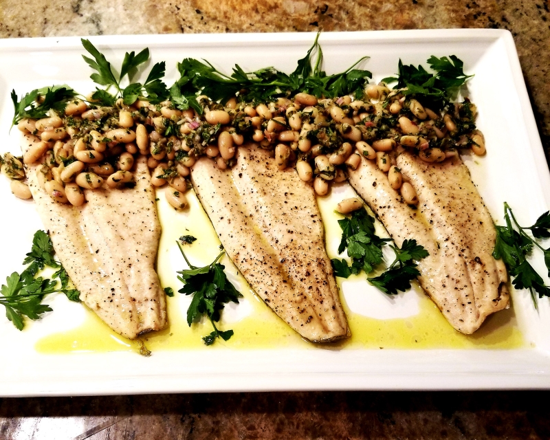 Idaho Rainbow Trout White Bean Salad