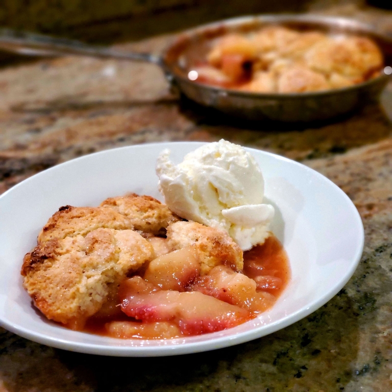 Fresh Peach Cobbler for Two serving